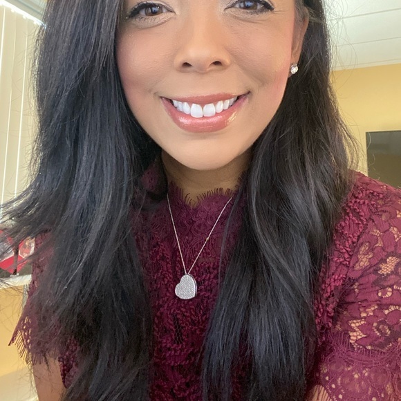 ZARA Lace Embroidered Maroon Shirt Blouse - Picture 5 of 5